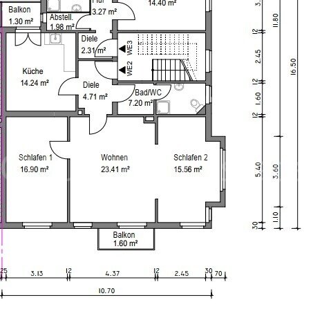 großzügige lichtdurchflutete 3-Zimmer-Wohnung in Feudenheim