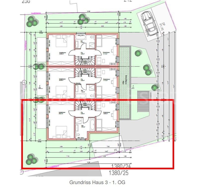 Grundriss Haus 3 1.OG Grundriss Haus 3 1.OG